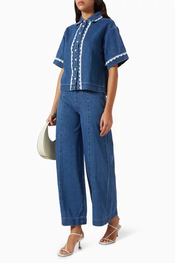 Ellie Wide-leg Jeans in Denim