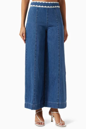 Ellie Wide-leg Jeans in Denim