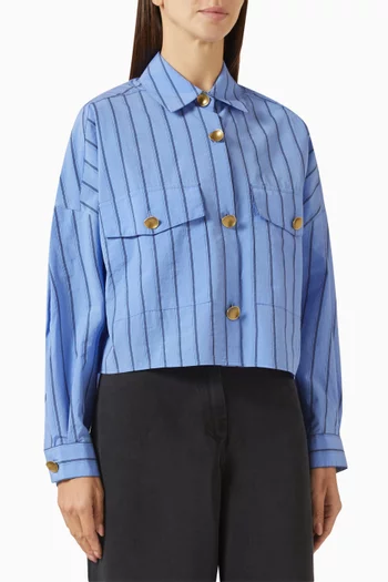 Balanca Striped Buttoned Shirt in Cotton