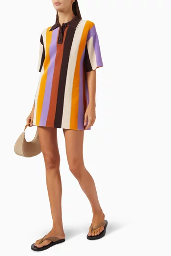 فستان هوليداي بنقشة مخططة