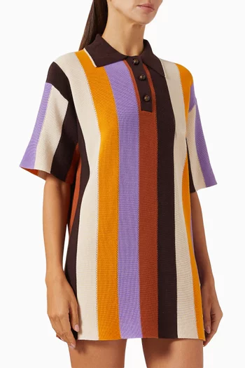 فستان هوليداي بنقشة مخططة