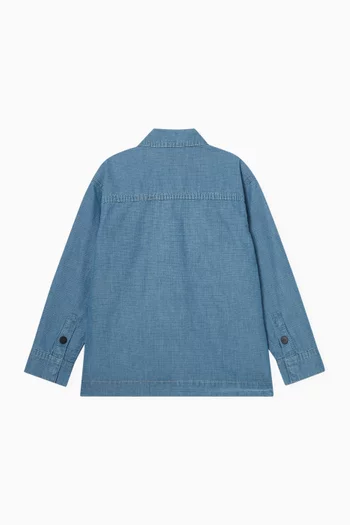 Logo Overshirt in Denim