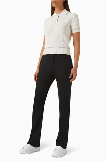 Logo Polo Shirt in Viscose-knit