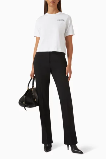 Logo Crop T-shirt in Cotton-jersey