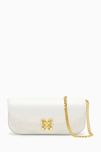 Small Skull Flower Bag in Calf Leather