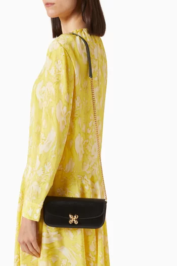 Small Skull Flower Bag in Calf Leather