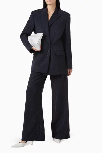 Crystal-embellished Pants in Wool