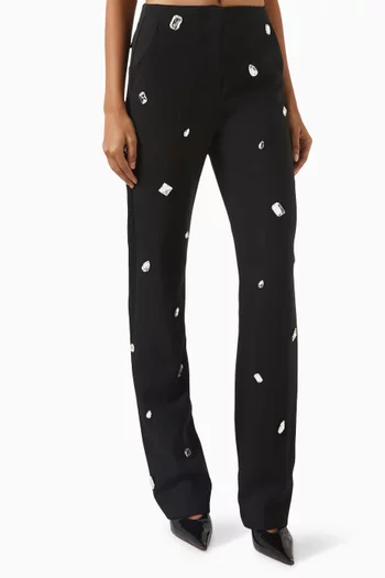All-over Crystal Embellished Pants