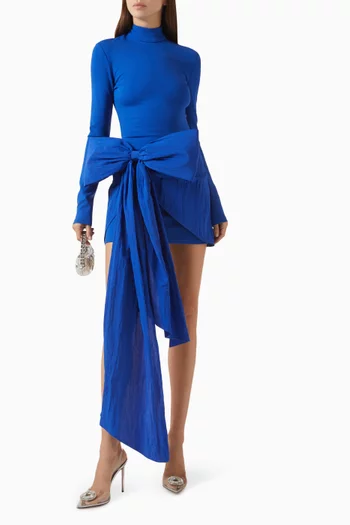 Bow Mini Dress in Jersey