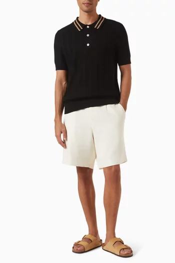 تي شيرت بولو ميليا قماش منسوج بمزيج حرير