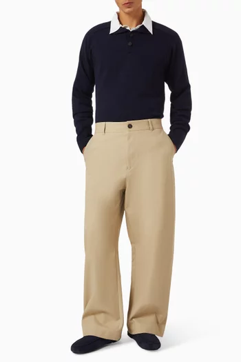 Sark Polo Sweater in Merino wool