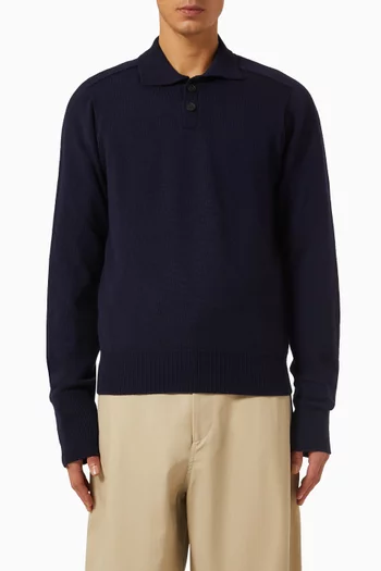 Sark Polo Sweater in Merino wool