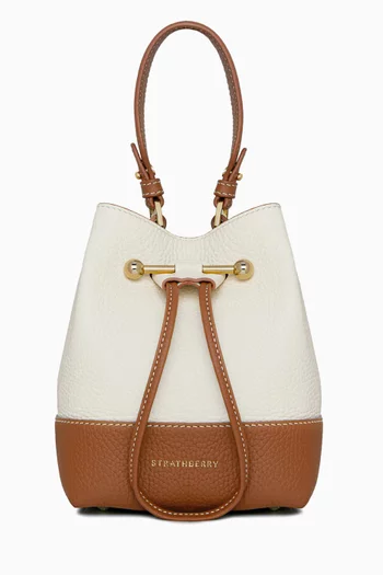 Small Lana Osette Bucket Bag in Grained Calf Leather