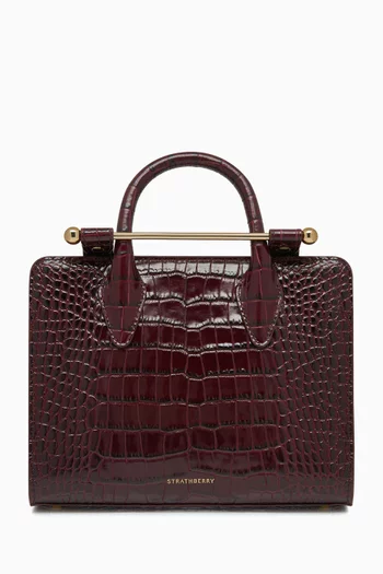 Mini Tote Bag in Croc-embossed Calf Leather