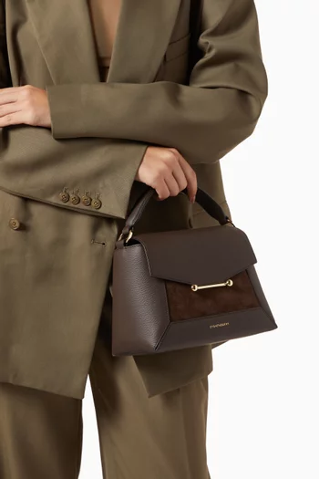 Mosaic Top-handle Bag in Calf Leather