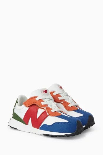 327 New-B Hook-and-Loop Sneakers in Suede