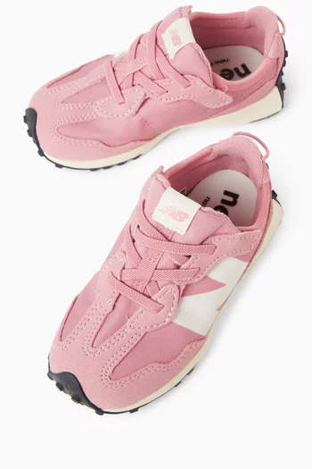 327 New-B Hook-and-Loop Sneakers in Suede