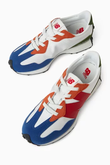 327 New-B Hook-and-Loop Sneakers in Suede