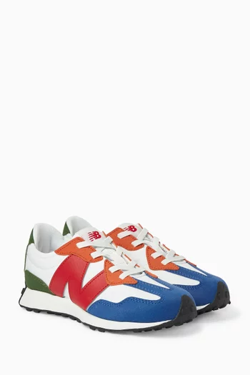 327 New-B Hook-and-Loop Sneakers in Suede