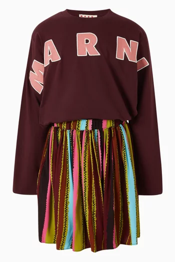 Logo-embroidered T-shirt in Cotton