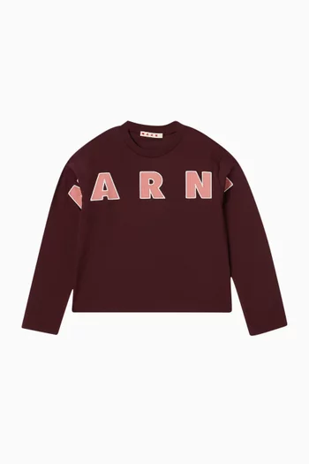 Logo-embroidered T-shirt in Cotton