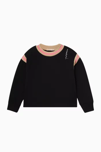 سويت شيرت بشعار الماركة قطن