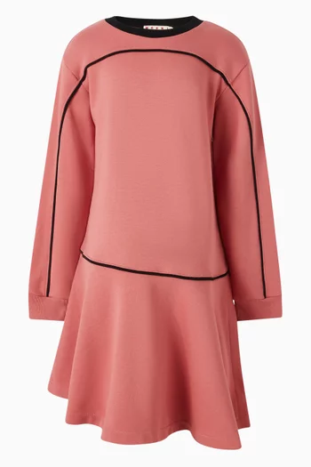 فستان قطن غير متماثل