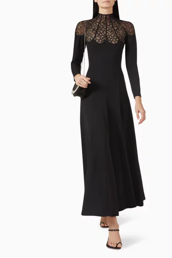 Jacqueline Midi Dress in Crepe Lycra