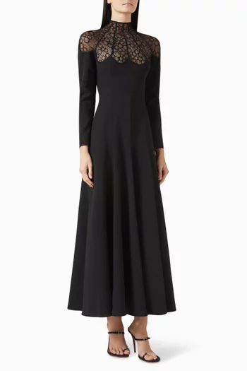 Jacqueline Midi Dress in Crepe Lycra