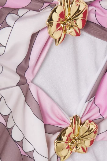 Coupe Orchid Cut-out Mini Skirt