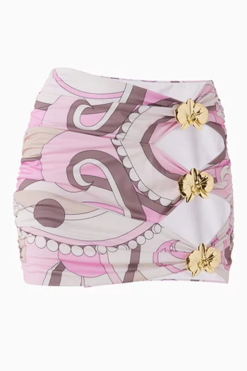 Coupe Orchid Cut-out Mini Skirt