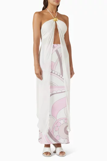 Coral Orchid Drape Top in Viscose