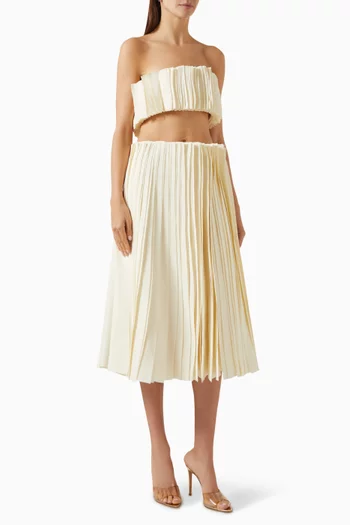 Two-piece Top & Skirt Set in Crepe