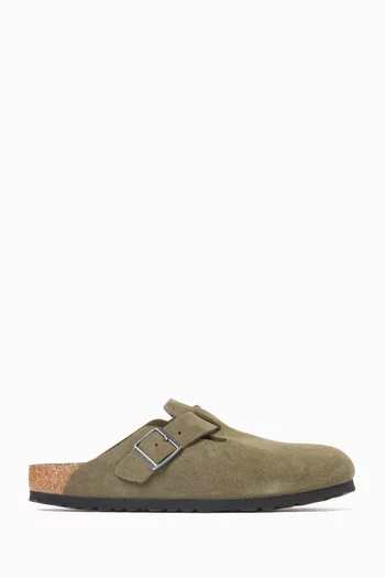 Boston Clog Sandals in Suede