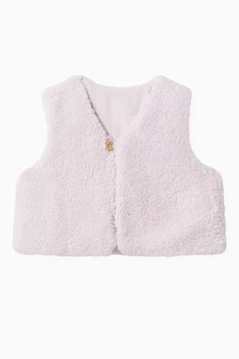 Reversible Vest in Shearling