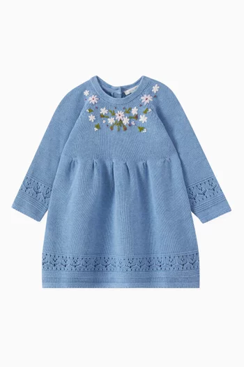 Embroidered Knitted Dress