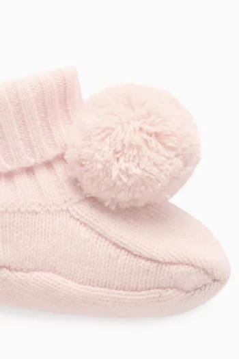 Pom-pom Booties in Cashmere