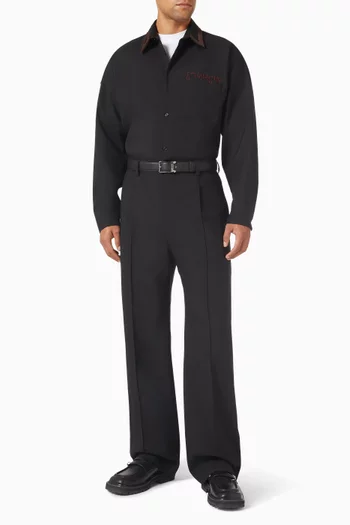 قميص بأكمام طويلة صوف