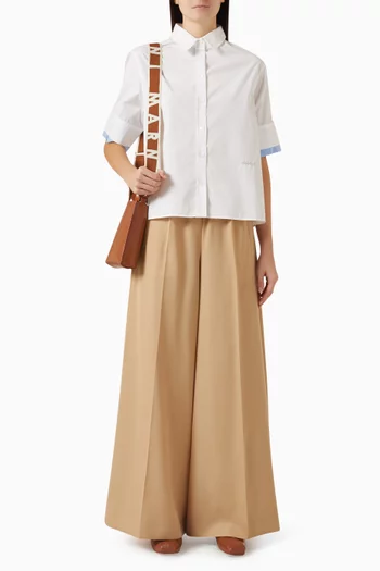 Contrast Shirt in Cotton Poplin