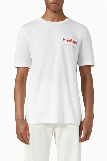 Logo Patch T-shirt in Cotton Jersey