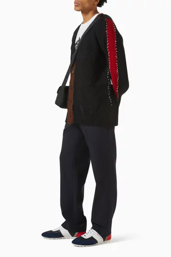 كارديغان صوف مقسم بألوان