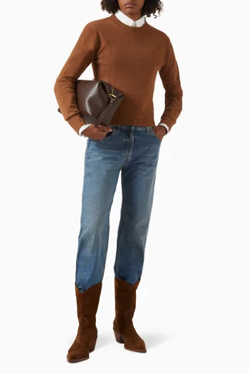 Ami De Coeur Crewneck Sweater in Cashmere