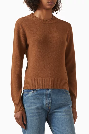 Ami De Coeur Crewneck Sweater in Cashmere