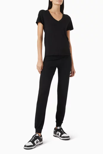 V-neck T-shirt in Cotton-modal