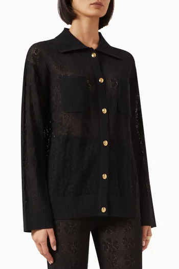 قميص ديليلا كروشيه مزيج قطن