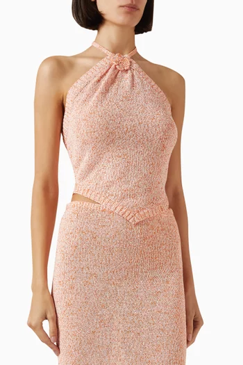 بلوزة تيريزا بنمط وشاح نسيج