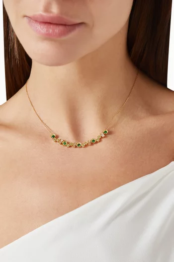 قلادة هني بحلي على شكل خلية نحل ذهب عيار 18