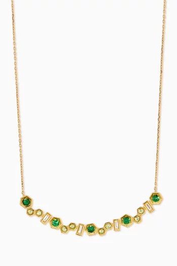 قلادة هني بحلي على شكل خلية نحل ذهب عيار 18