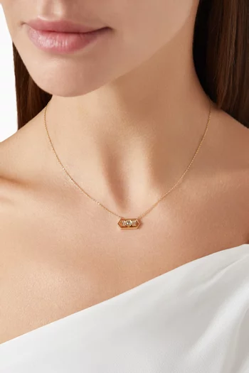 قلادة بيهايف هني مرصعة بالماس والياقوت ذهب عيار 18