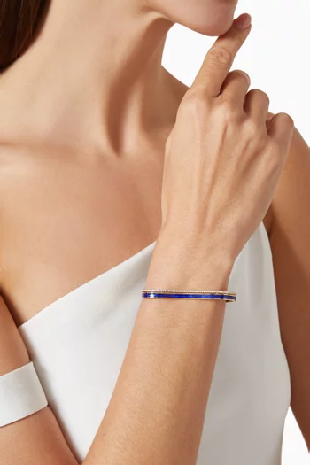 Sea Ice Diamond Bangle in 18kt Gold